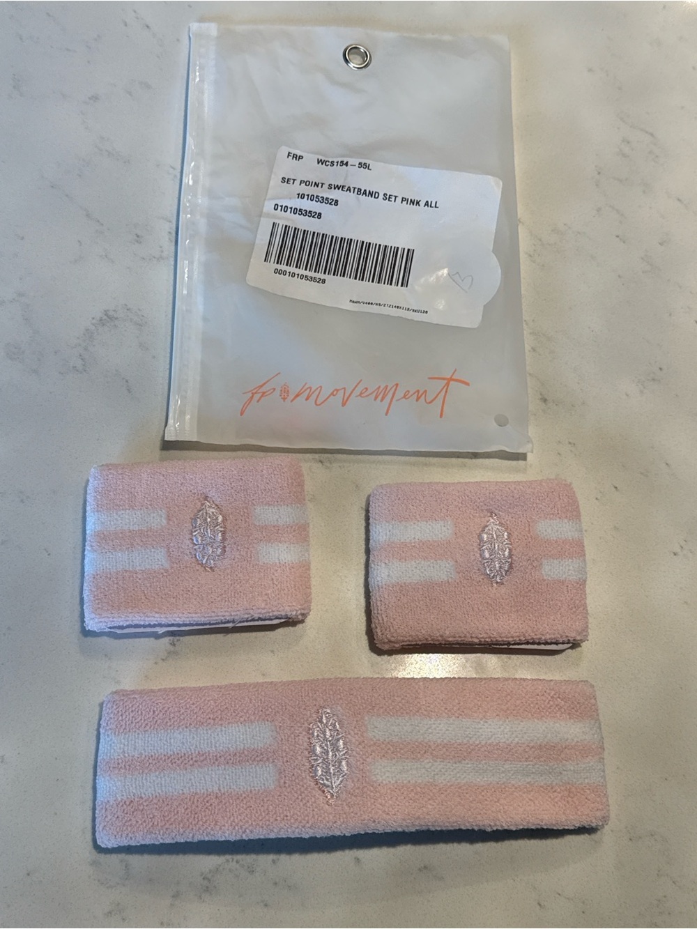 Free People Movement pink Set Point sweatband set #movement #activewear